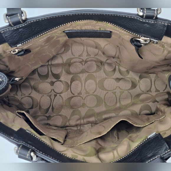 🌻VINTAGE!🌻Coach Y2K Hampton Luxury Tassel Satchel + Shoulder Chain Strap,Black - Picture 11 of 16